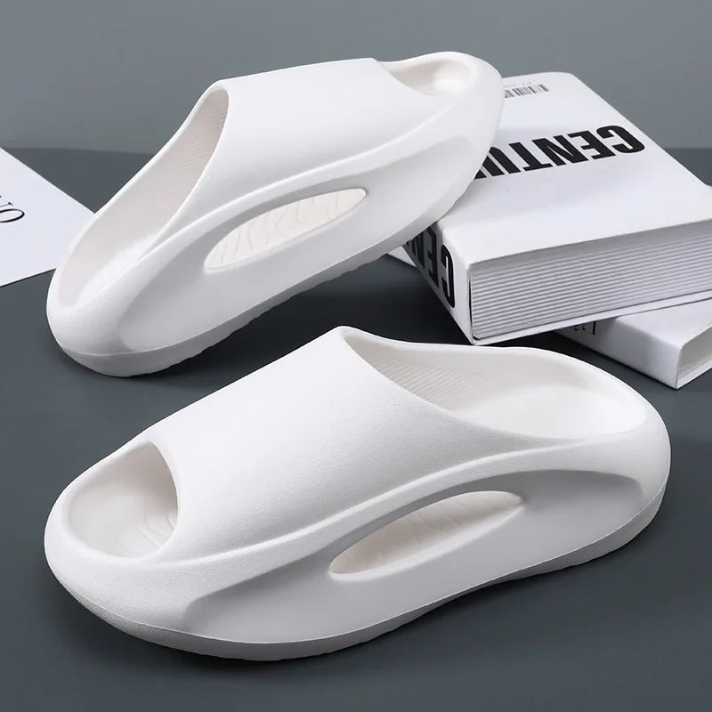 Men Slippers 2024 New Slides with a Sense High Aesthetic Value External Wear Anti Slip Thick Bottom, Beach Cool Slippers for Men