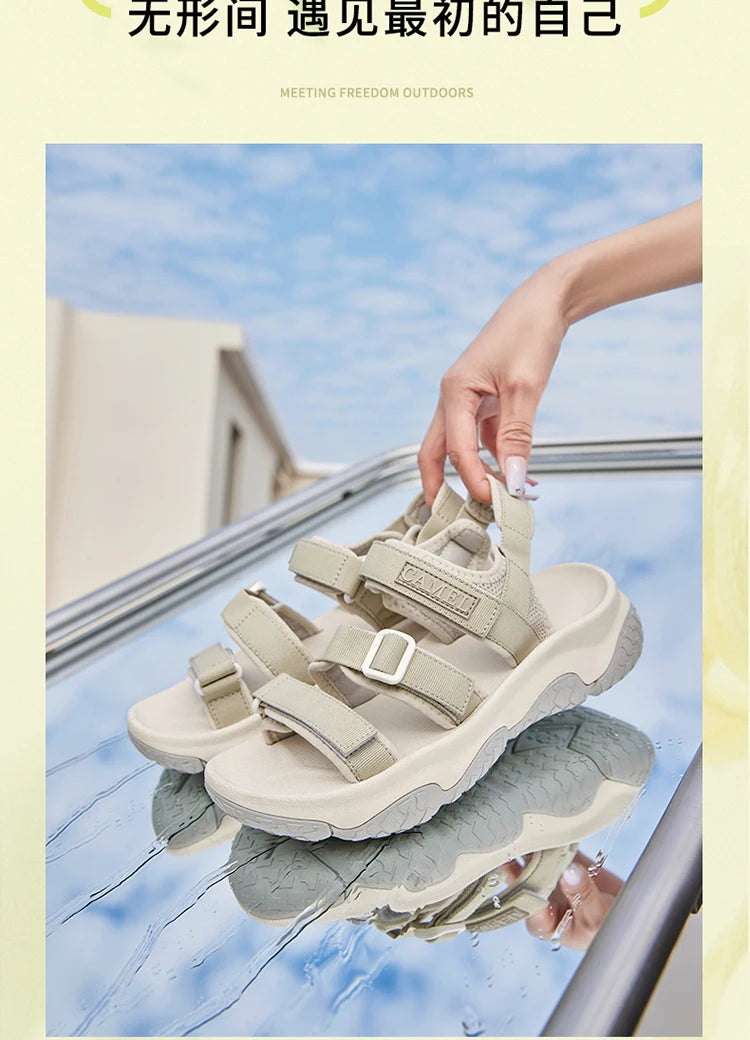 GOLDEN CAMEL Outdoor Men's Sandals for Women Creek Wading Sandal Quick-dry Non-slip Sports Beach Shoes for Men Summer Breathable