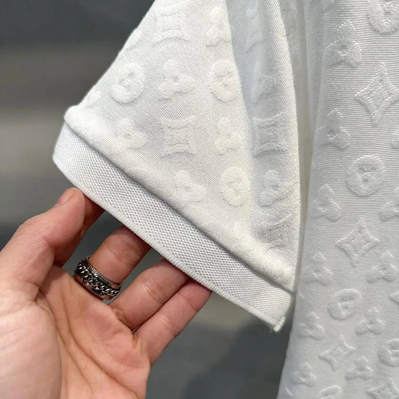 Best Polo Shirt Men 2025 Summer White Polo Shirt Luxury Breathable Solid Short Sleeve Office Business Casual Polo T shirt Men