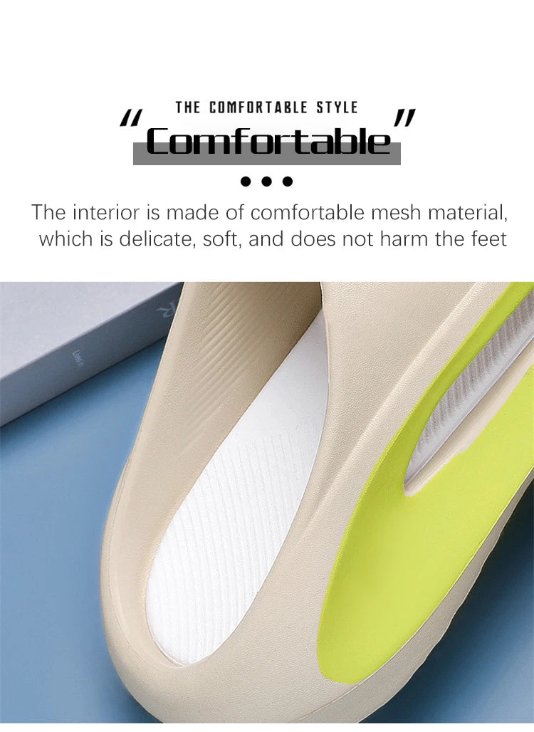 Men Slippers 2024 New Slides with a Sense High Aesthetic Value External Wear Anti Slip Thick Bottom, Beach Cool Slippers for Men