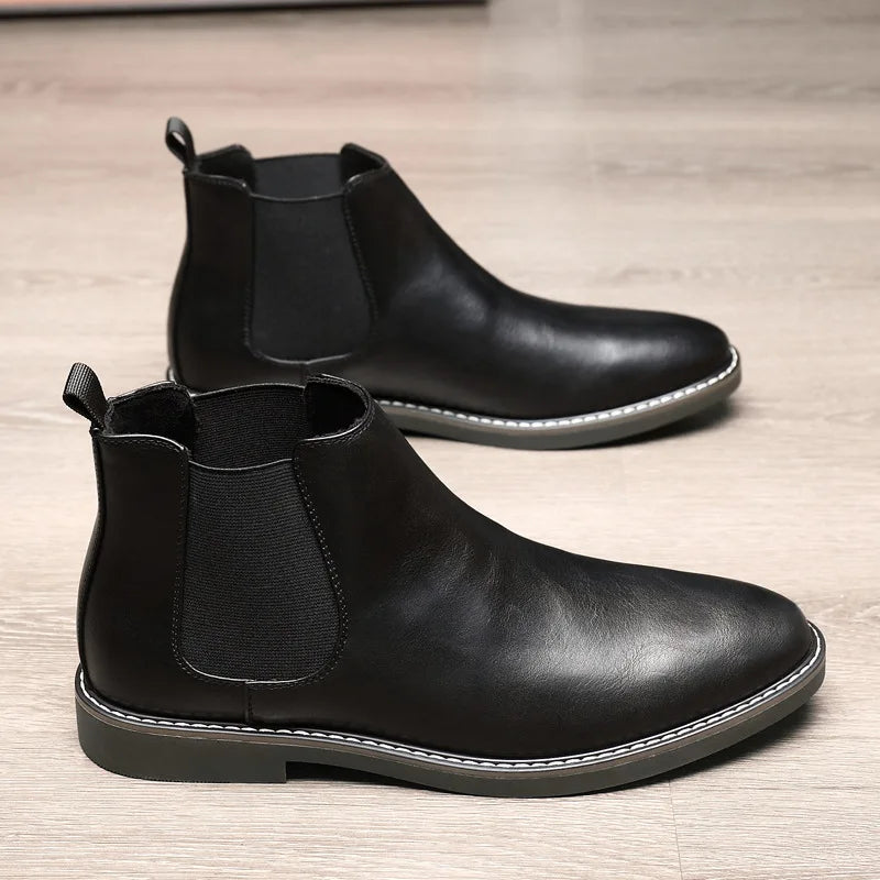 40~46 Men Chelsea Boots Brand Retro Comfortable 2024 Fashion Men Boots