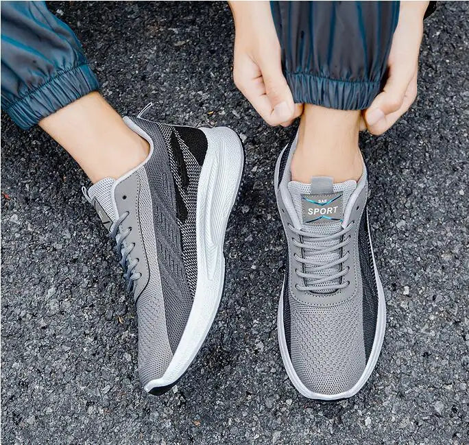 Men's shoes Casual lightweight non-slip fashion sneakers Breathable running shoes Outdoor walking training tennis shoes for men