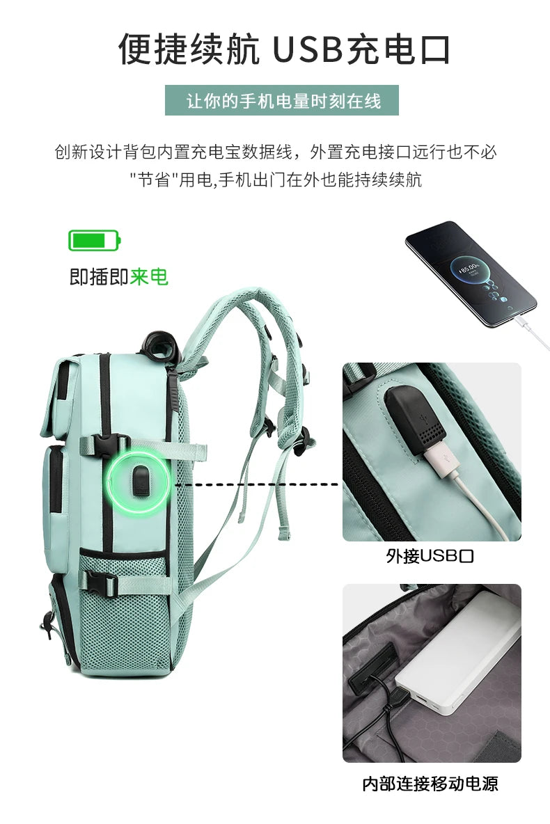 New casual large - capacity travel backpacks for both men and women. They are multifunctional computer backpacks suitable for bu