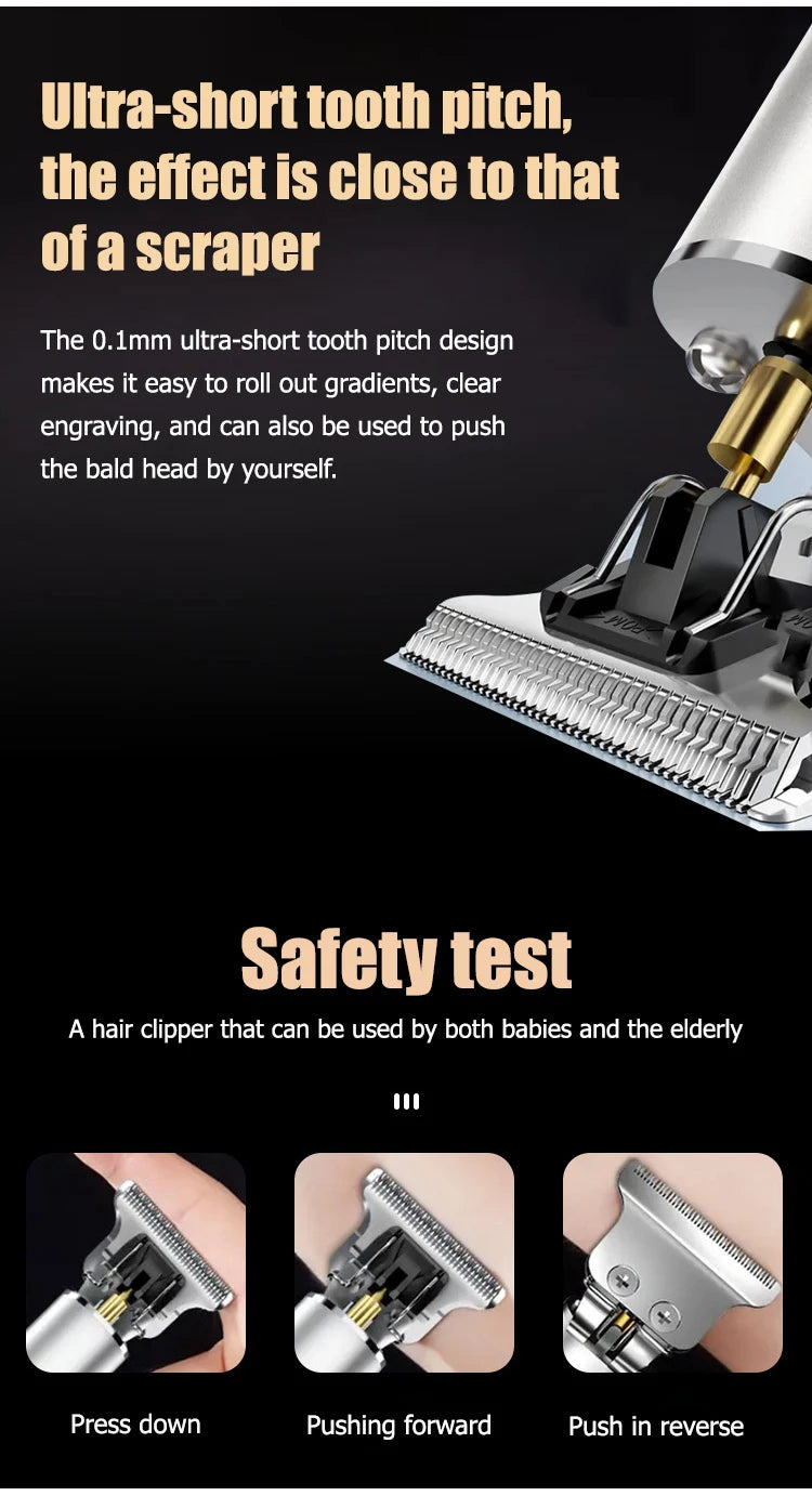 Electric Hair Clipper Trimmer Professional Cordless Haircut Kit with Adjustable Combs For Men Women Kids Home Barber Styling