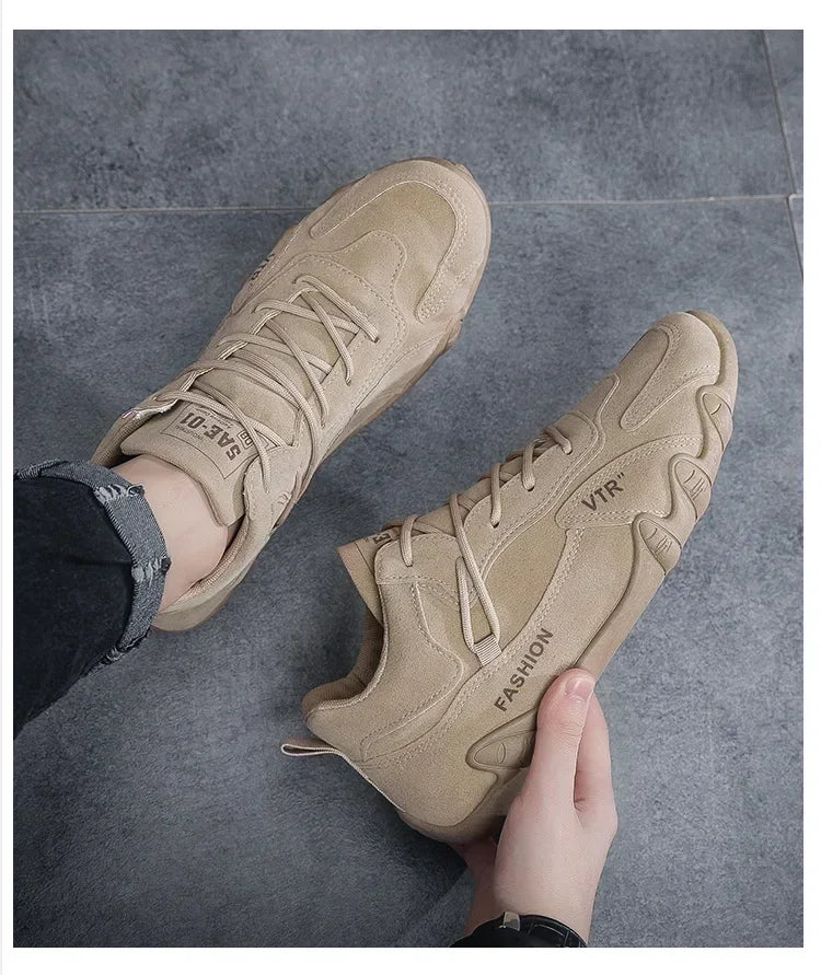 2025 new men shoes breathable non slip work shoes for male fashion sneakers outdoor walking flats skateboard sneakers