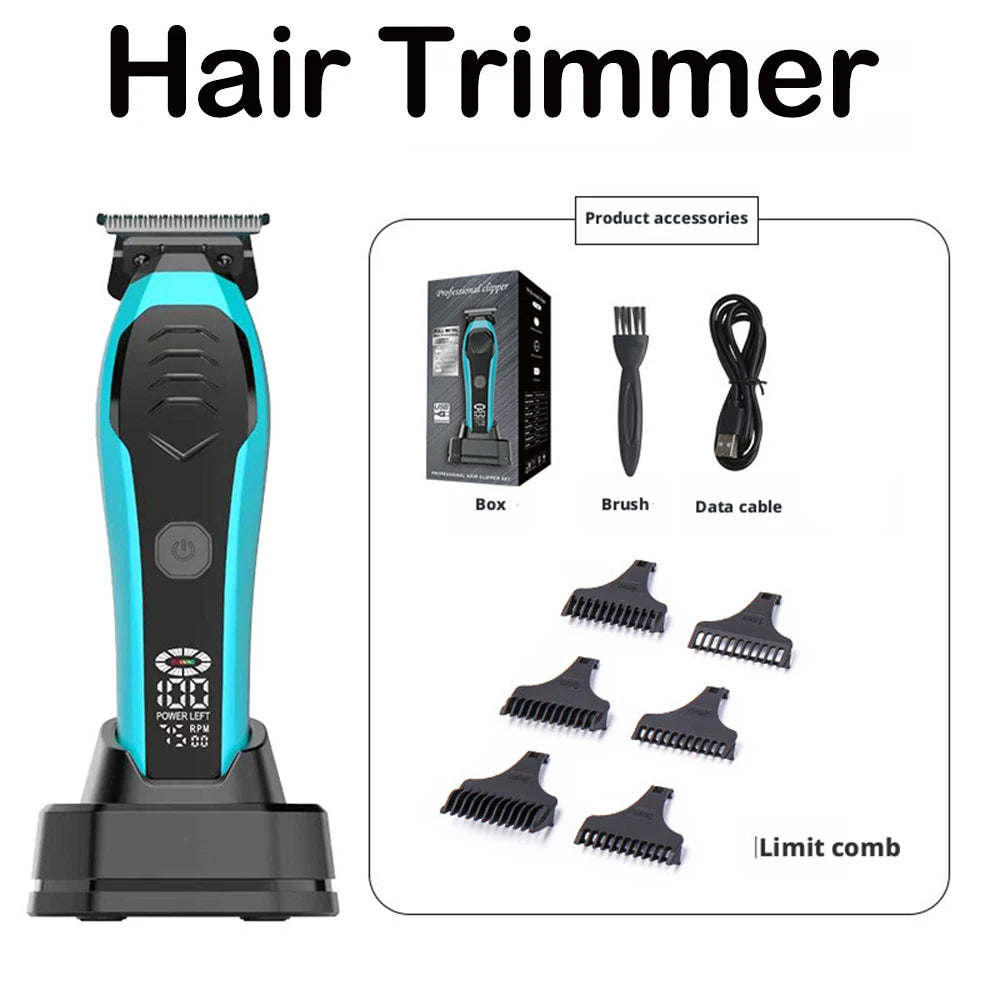 Professional Cordless Hair Clippers for Men, Rechargeable Barber Clippers With Base, Lithium-ion Battery Hair Cutting Machine