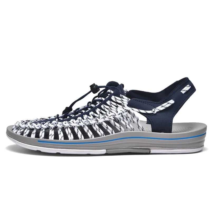 2025 Summer Men Sandals Genuine Leather Mens Casual Shoes Outdoor Men Leather Sandals for Men Beach Shoes Roman mens Shoes