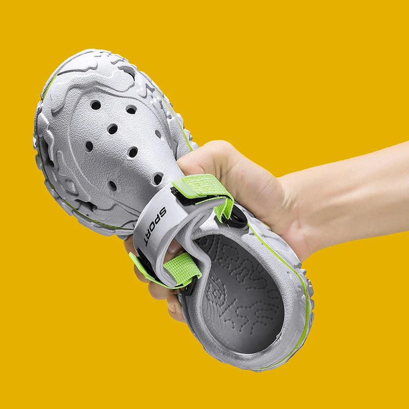Men's Sandals Summer Clogs Non Slip Beach Trend Casual Sandals Breathable Thick Bottom High Quality Hole Shoes Big Size 45 46 47