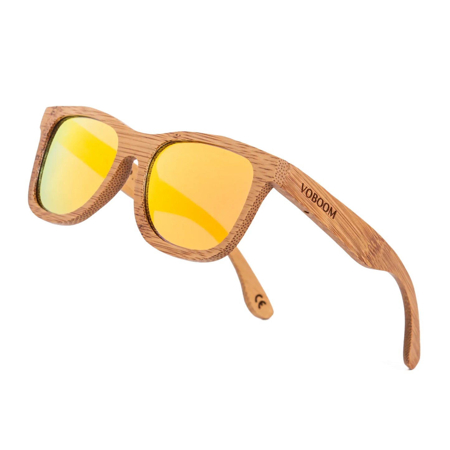 VOBOOM Men Wood Sunglasses Women Bamboo Glasses For Polarized Mirror Sun Glasses Handmade Colorful Eyewear Mirror Shades