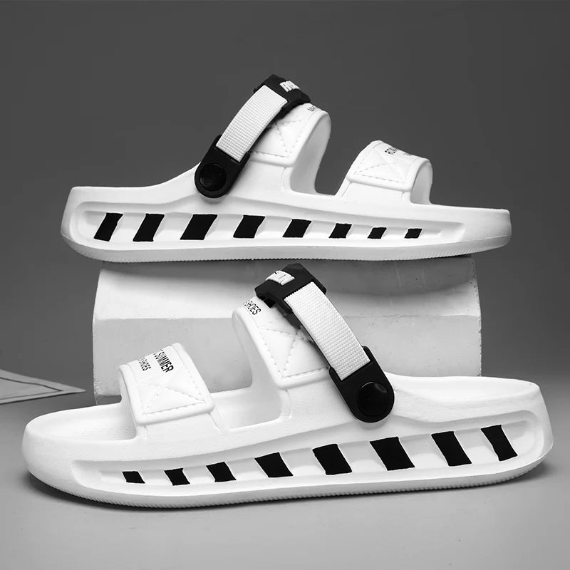 Men's outdoor slippers Men's comfortable beach shoes Fashion men's waterproof light shoes Men's summer simple EVA slippers