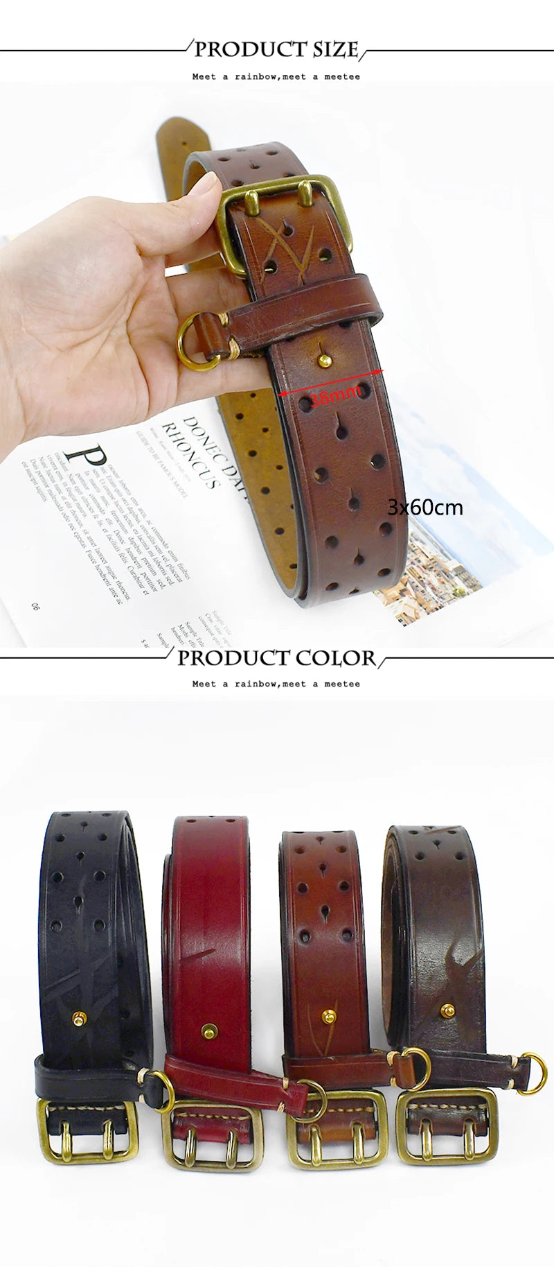 Pure Cowhide 3.8cm Wide Genuine Leather Belt for Men Double Pin Buckle Male Jeans Belts Top Quality Luxury Gift Waistband