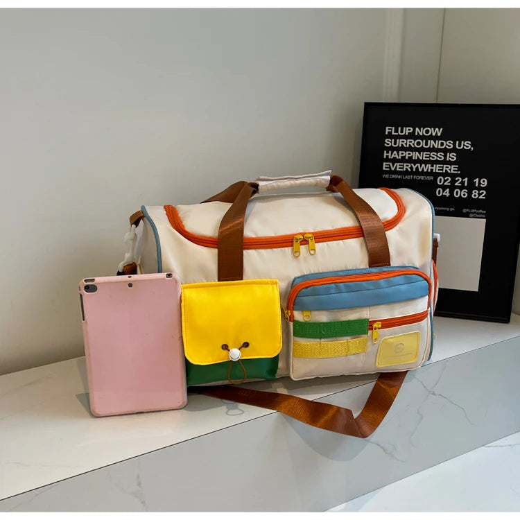 Travel Bag, Duffel Bag Cosmetics Bag, Professional Fitness Bag, Yoga Swimming Training Backpack, Satchel Shoulder Crossbody Tote Bag, Suitable for Men and Women