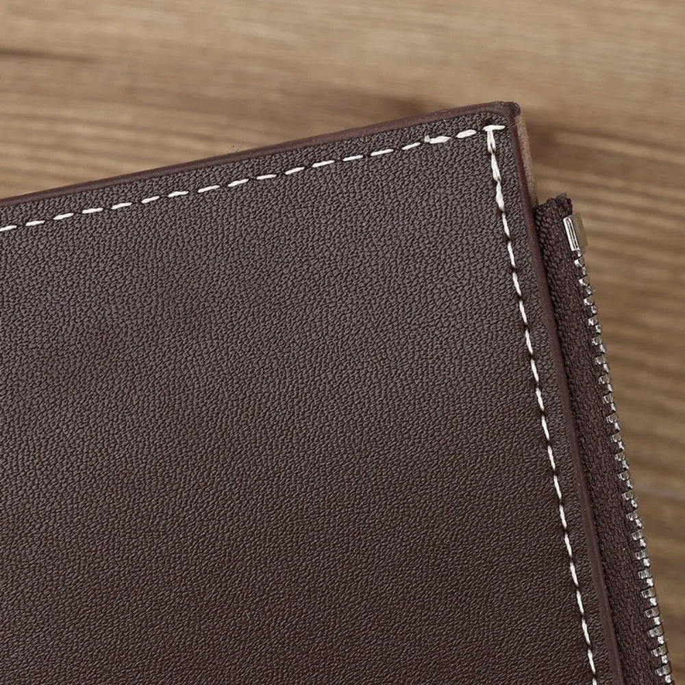 Luxury Short Men Tri- Fold Wallets PU Leather with Zipper Coin Purse Multifunctional Buckle Photo Card Holder Man Purses Wallet