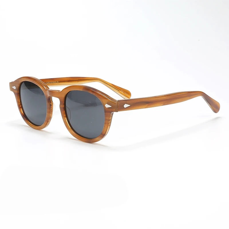 Men's Sunglasses Woman Johnny Depp Polarized Sun Glasses Acetate Frame Luxury Brand Vintage Driver's Shade