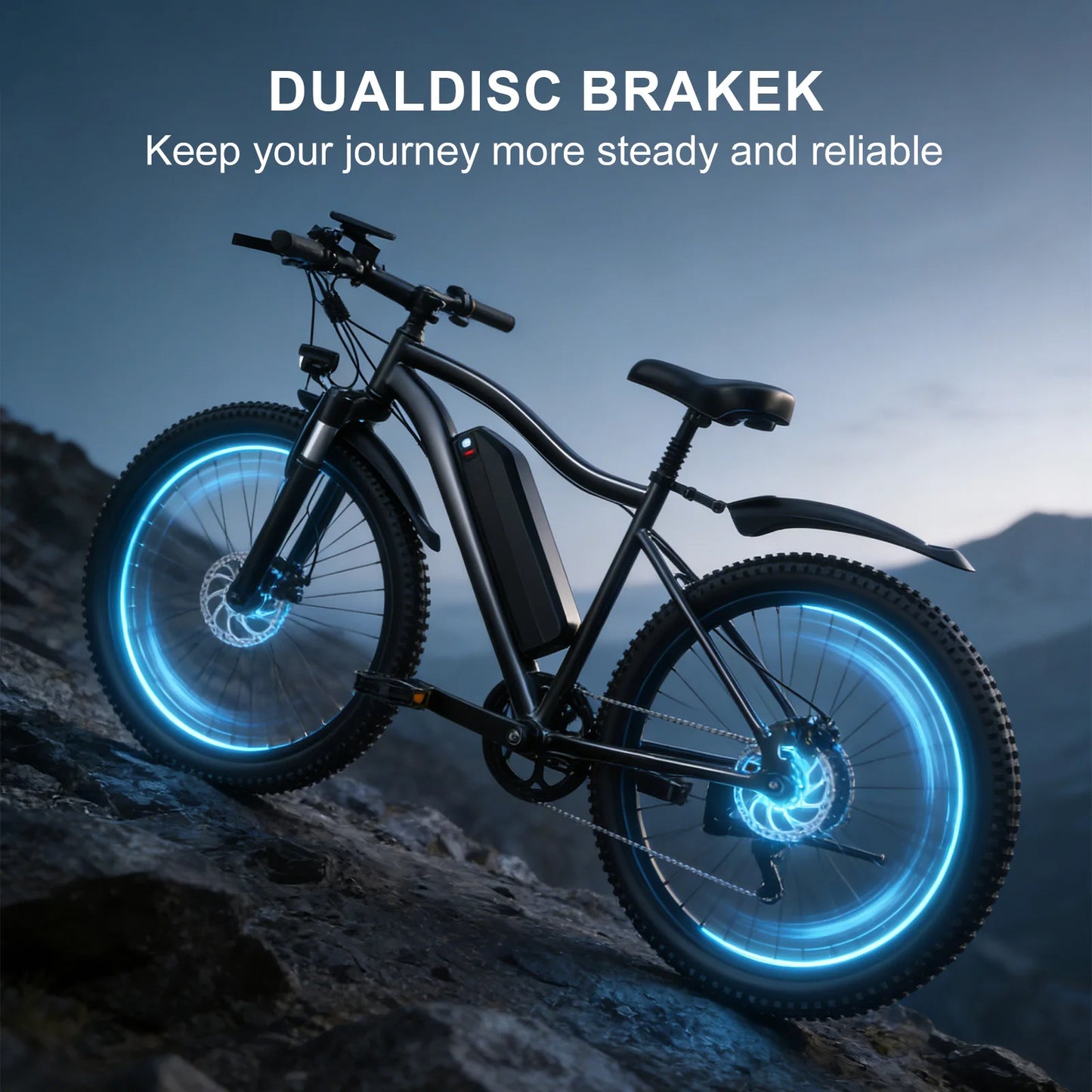 Toofly Electric Bicycle for Adult 26" Mountain ebike with 48V 13Ah Removable Battery 500W Motor
