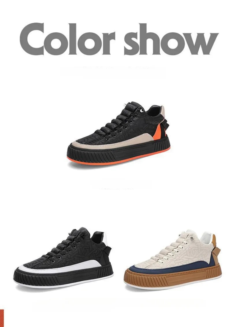 Men Sneakers Fashion Trend Luxury Brand Casual Flat Shoes Vulcanize Shoe Male Outdoors Non-slip wear-resistant Hiking Shoes 2023