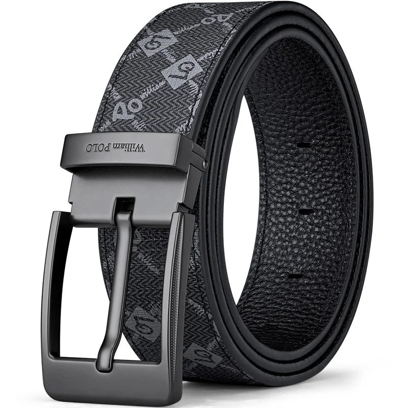 New men's pin - buckle belts, trendy business - casual and high - end belts for young men
