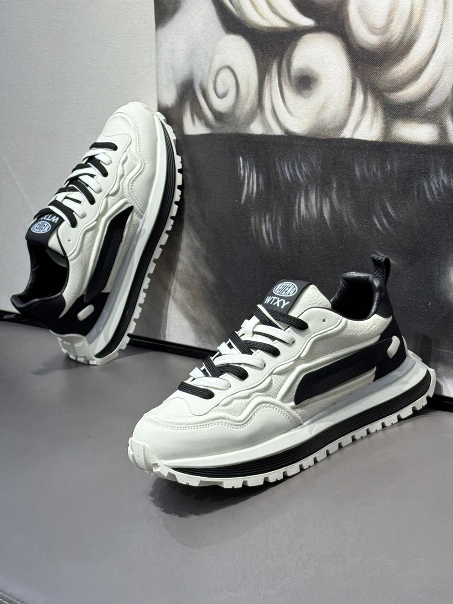 Men's Sneakers Shoes for Men Platform Sports Shoes Sports and Leisure Casual Sneaker Non-slip Fashion Wear-resistant Loafers