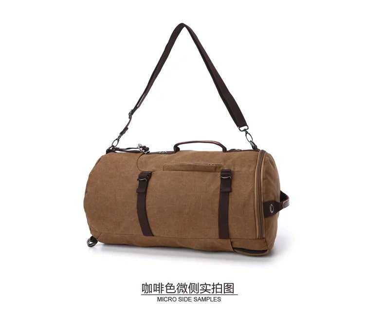 2025 Fashion Large Man Travel Bag Mountaineering Backpack Male Luggage Canvas Bucket Shoulder Army Bags For Boys Men Backpacks