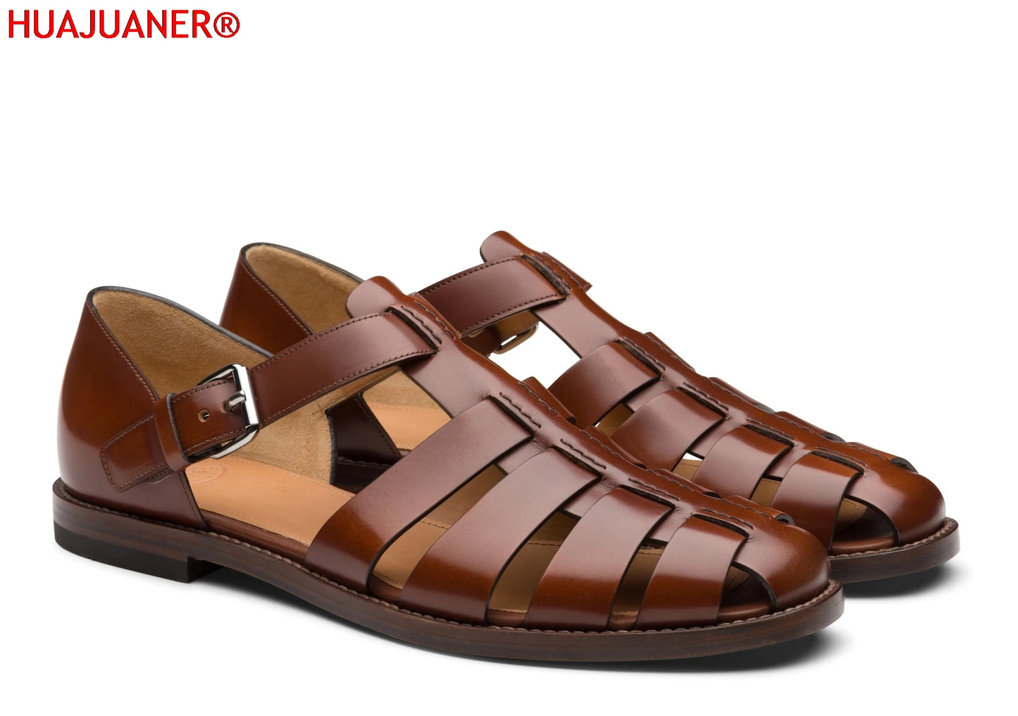 Summer Men's Sandals Leather Dress Shoes Outdoor Soft Pointed Formal Men Wedding Sandals Classic Light Slippers Sandals Sneakers