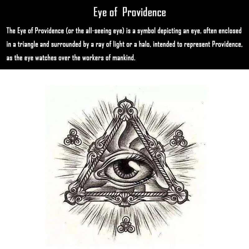 Retro Golden Eye of Providence Large Ring For Men Punk Gothic Open Ring Handmade Jewelry Rock Hiphop Biker Accessories Man Gift