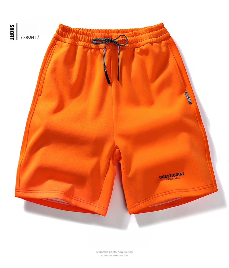 Men's Shorts Streetwear Trend Casual Loose Sporty Knees Length Shorts 2025 Summer New Fashion Stereoscopic Printed Cotton Shorts