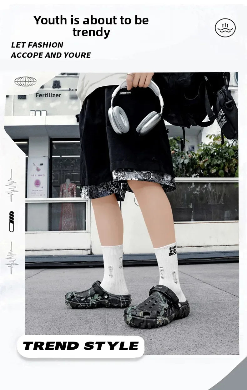 2025 Summer Men's Sandals New Home Garden Shoes Comfortable and Lightweight Men Slippers Non-Slip Soft Bottom Flip Flop Sandals