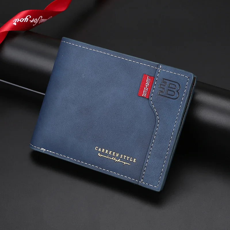 Men's Business Multi-function Short Wallet, Multi-card Wallet, Zipper Change Bag