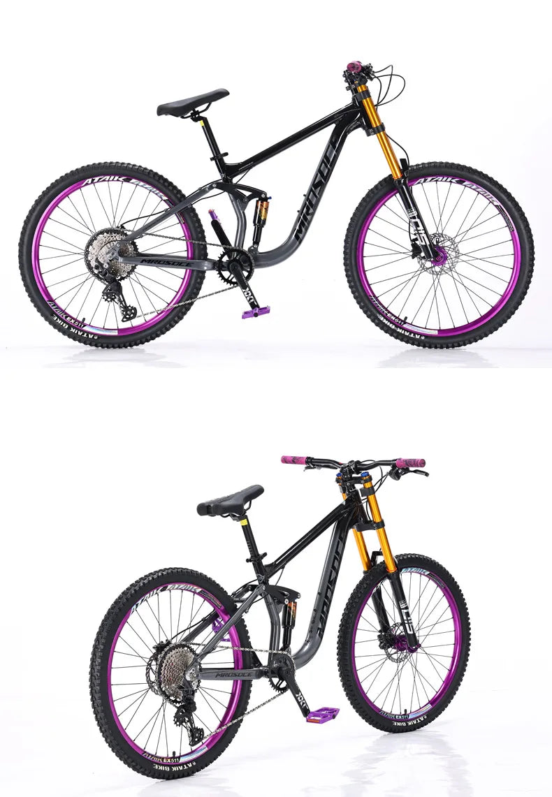 Manufacturer 26/27.5 inch downhill mountain bike aluminum alloy soft tail oil brake shock absorber mountain bicycle