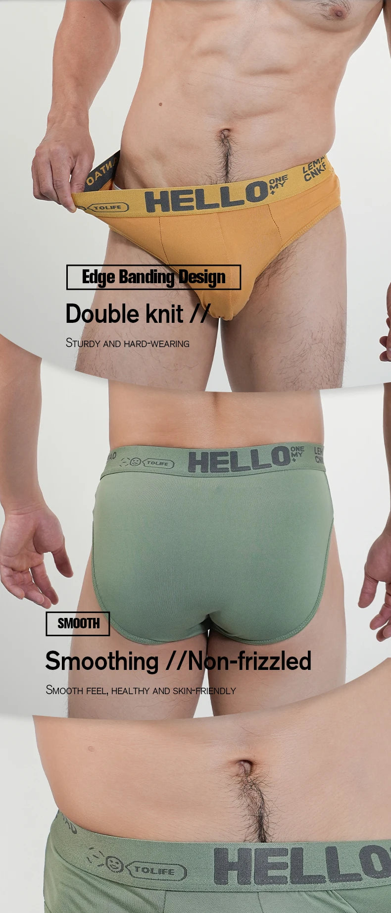 Mens Underwear Cotton Breathable Triangular Panty Fashion Sexy Slip U Underpants Hot Bikini Mid-Waist High Elasticity Men Briefs