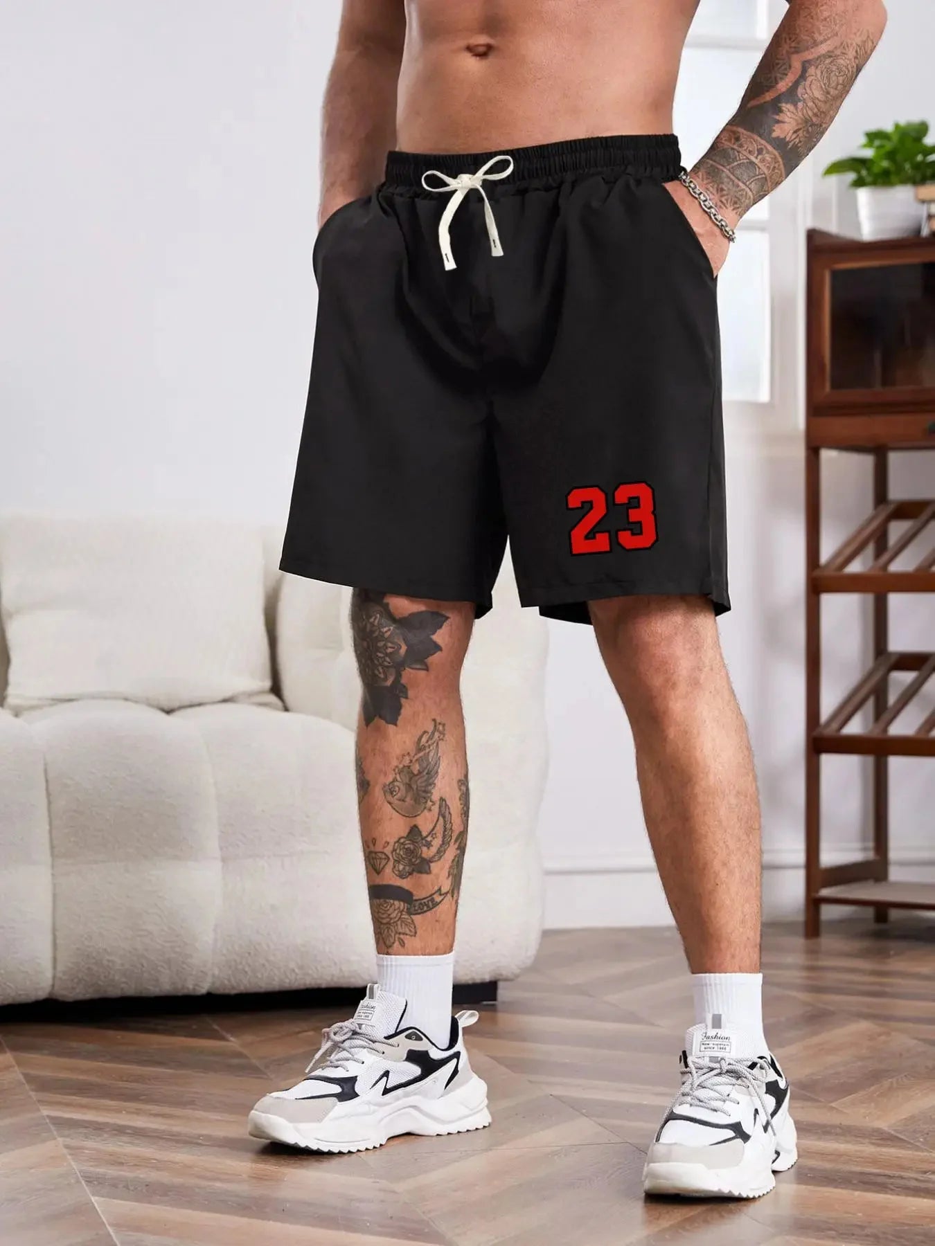 Men's Summer Sports Shorts  Sports Fitness Shorts Men Basketball Game Training Running Casual Loose Quick-Drying Five-Point Pant