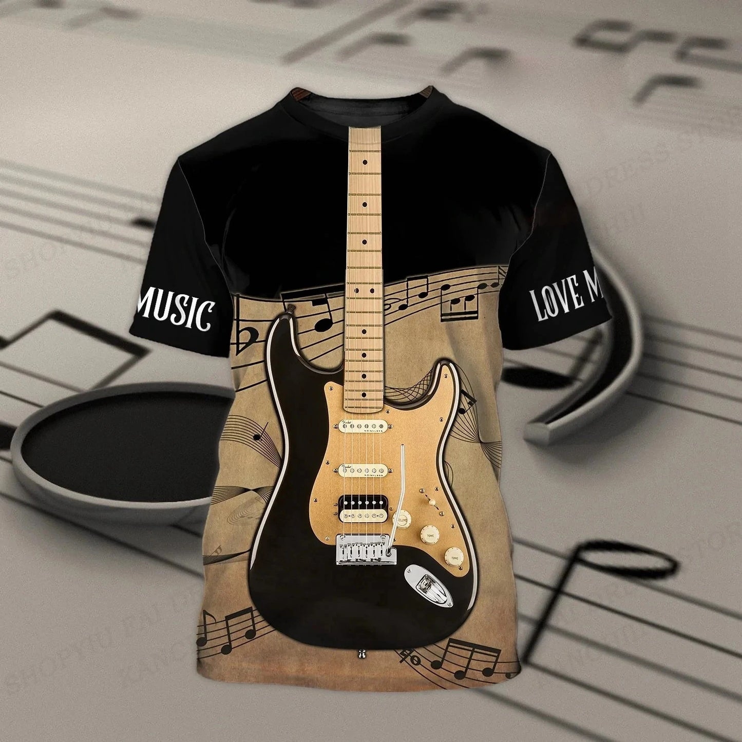 Music T shirts Guitar Graphic 3d Print Tshirt Men Women Fashion T-shirt Tops Kids Tshirt Boy Tees Men's Clothing Rock T-shirts