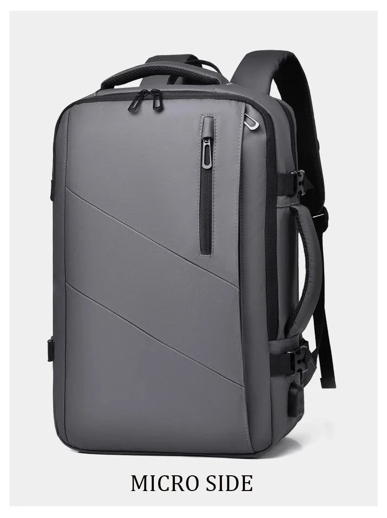 Large Capacity Men's Backpack Expandable Business Travel Bag 15.6 inch Laptop Waterproof Backpack USB Charging Camping Baggage