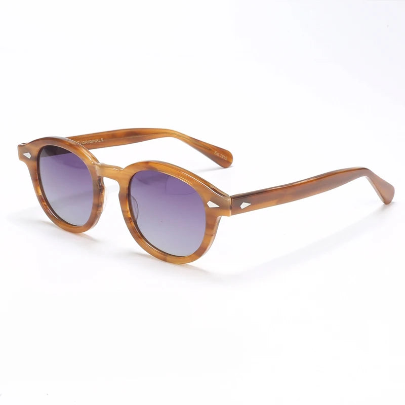 Men's Sunglasses Woman Johnny Depp Polarized Sun Glasses Acetate Frame Luxury Brand Vintage Driver's Shade
