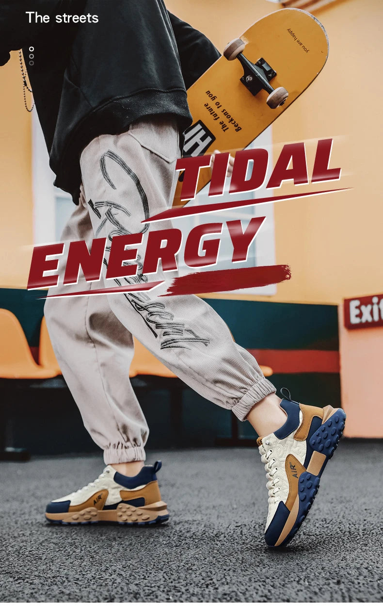 Brand Men's Sneakers Designer Comfortable Running Shoes for Men Outdoor Non-Slip Casual Shoes Fashion Platform Board Shoes Male