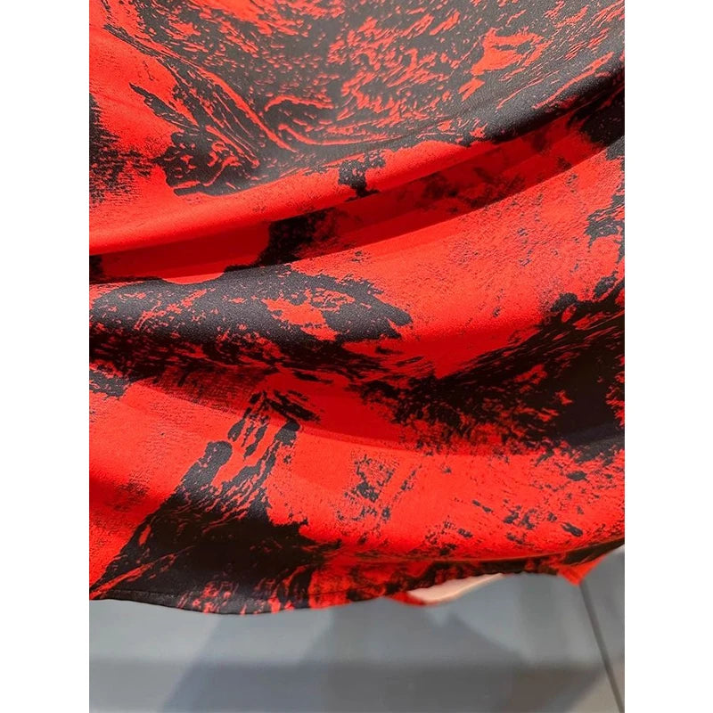 Men's Clothing 2025 Summer Fashion Vintage Print Button Up Shirt Casual Streetwear Y2K Short Sleeve Loose Tops Camisas De Hombre