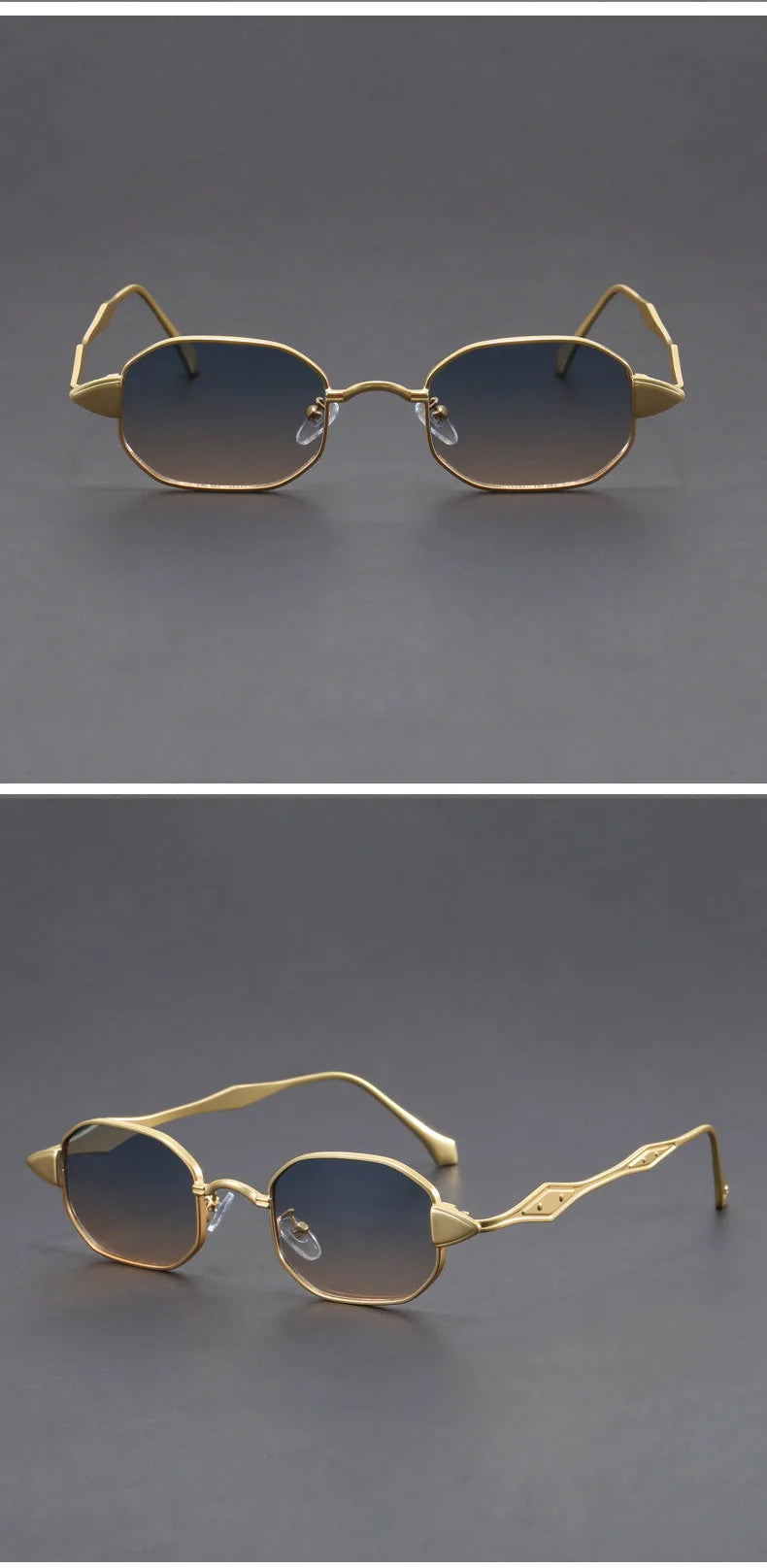 Narrow Sunglasses for Men Fashion Rectangle for Women Metal Decorative Glasses Trendy Luxury Brand Classic Sun Glasses New 2025