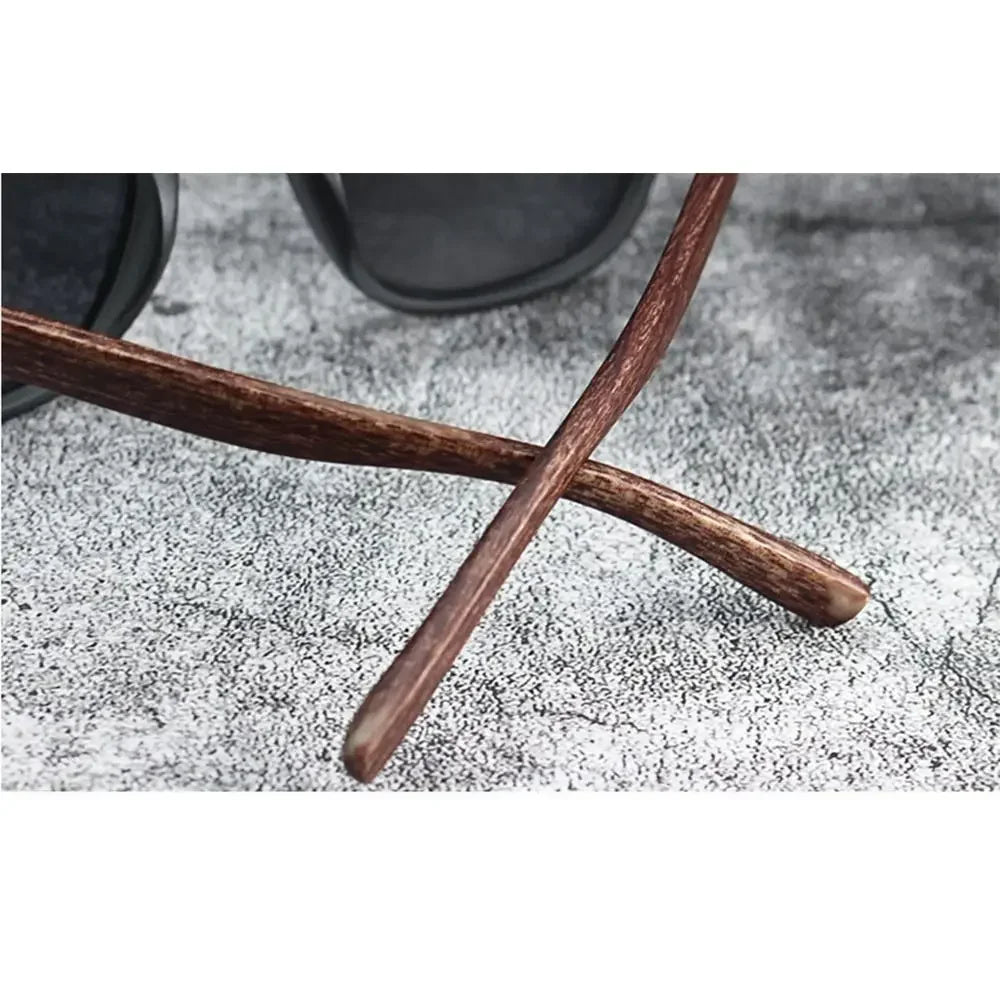 Trendy Retro Wood Grain Sunglasses Polarized UV Protection for Men Women Perfect for Cycling Outdoor Street Photography