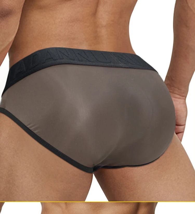 Transparent Men's Sexy Briefs Big U Pouch Underwear For Men Fashion Comfortable Soft Bikini Underpants Solid Color Male Panties