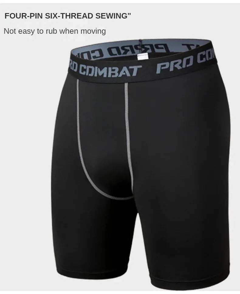 Men's Sports Leggings, Bottoming Shorts, Quick-drying Stretch Fitness, Running, Track and Field, Basketball Training, Compressio