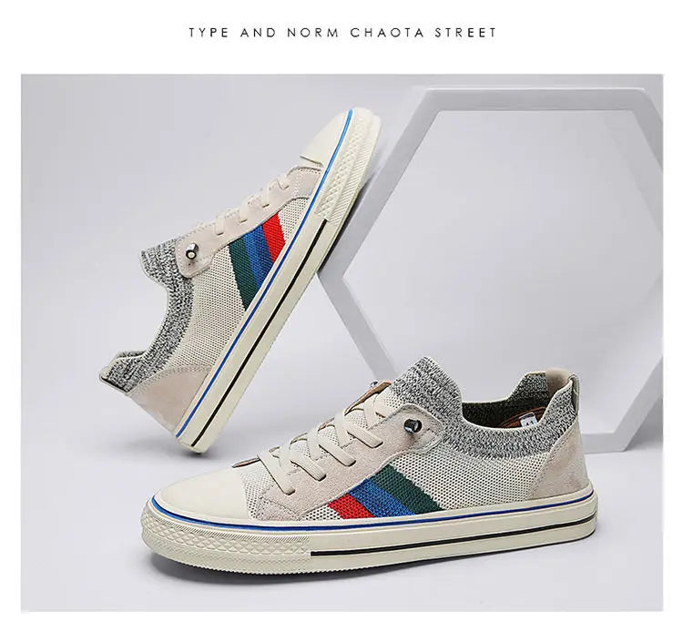 New Style Casual Shoes for Men Sneakers Lazy Slip on Man Shoes Breathable Summer Loafers Canvas Shoes for Men Mesh Sneakers