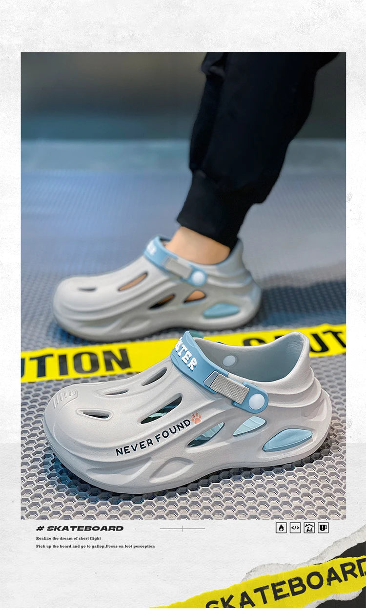 Men's Outdoor Sandals Sport Slippers Beach Slides Breathable Clogs Men Women Casual Garden Shoes Non-slip Men Outdoor Sandals