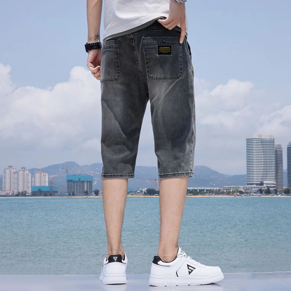 2023 new men's short jeans fashionable all match denim shorts capris for men  bermuda masculina men clothing pantalones cortos