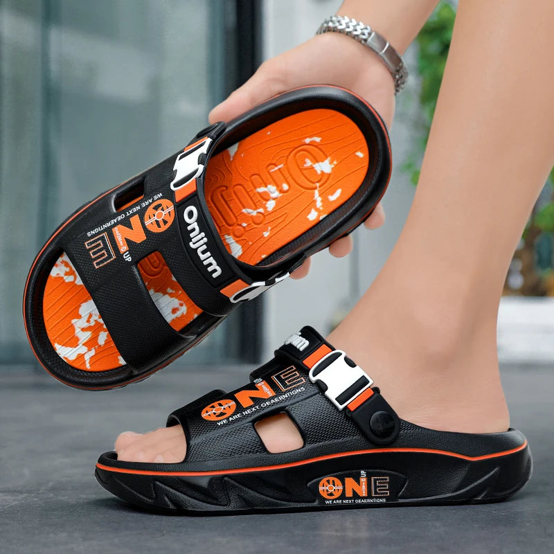 Fashion Men's Slippers Outdoor Sandals Beach Comfortable Soft Slides Clogs Casual Garden Shoes Men Women Indoor Home Slippers