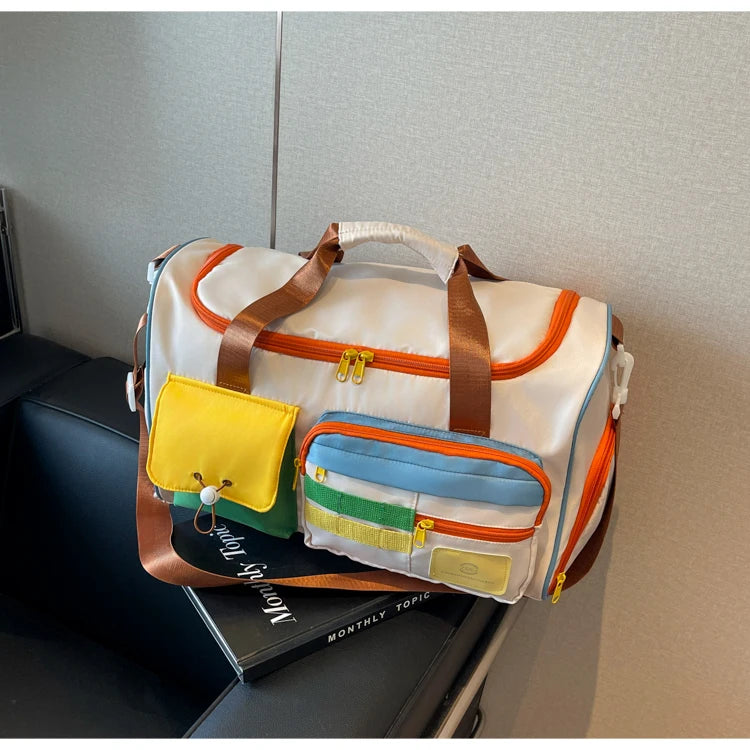 Travel Bag, Duffel Bag Cosmetics Bag, Professional Fitness Bag, Yoga Swimming Training Backpack, Satchel Shoulder Crossbody Tote Bag, Suitable for Men and Women