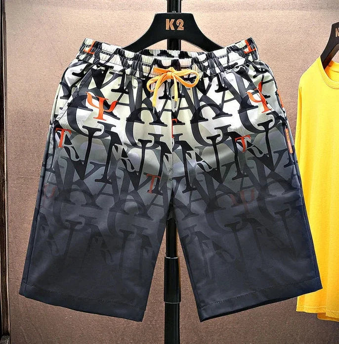 Shorts for Men Anime Graphic Board Man Short Pants Beach in Bulk with Ice Elastic Personalizate Fashion Streetwear New Pant 2024