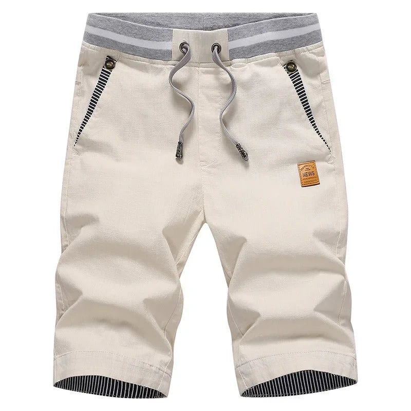 Sport Shorts Man Summer Men's Casual Cotton Linen Shorts Beach Short Pants Male Bermudas Trend Breeches Casual Classic Brand