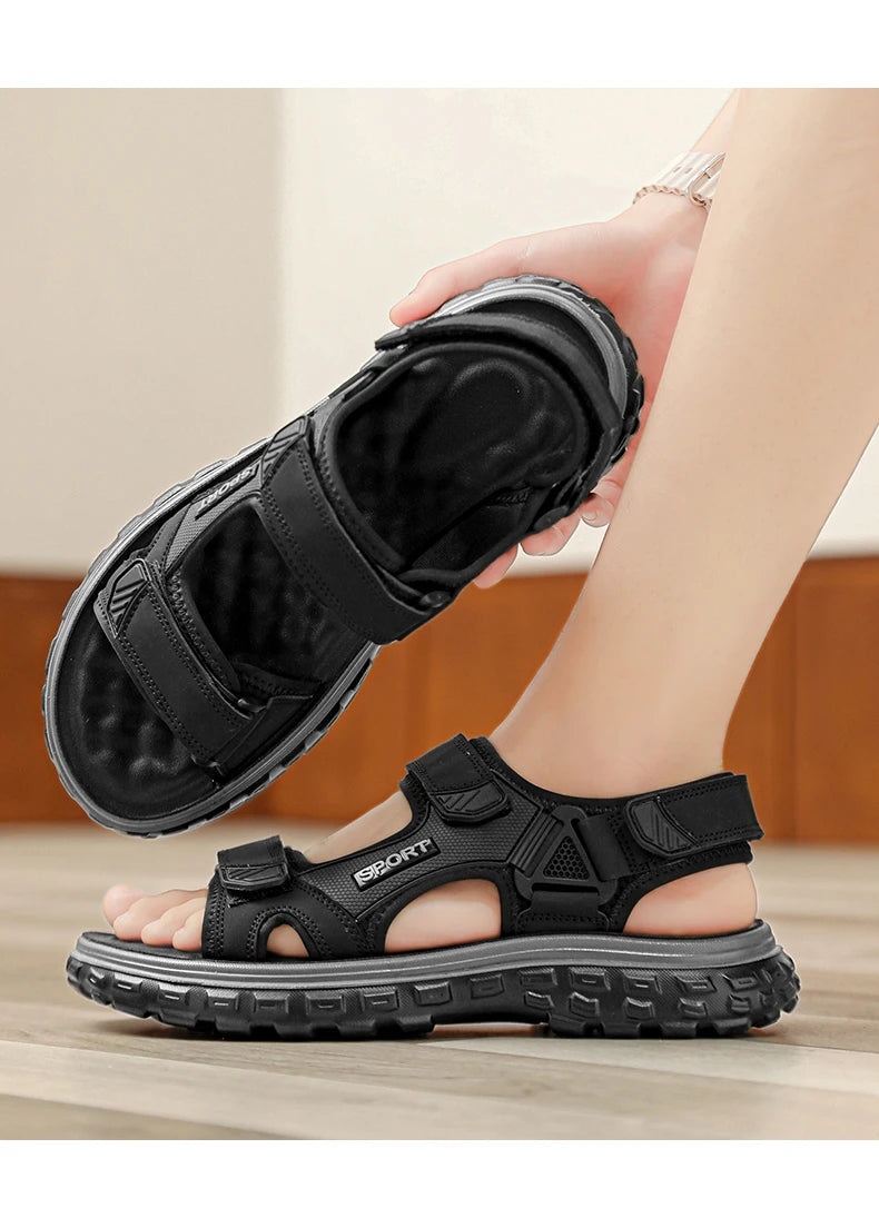 Sandals men summer fashion new style outdoor wear soft sole wear-resistant anti slip anti odor breathable dual-use beach sandals