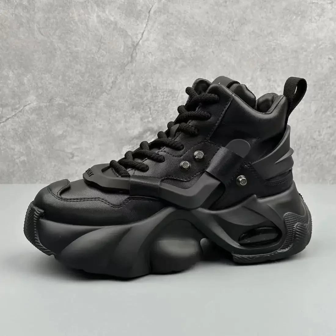 Men's Boots High Top  New Trend Wear-resistant Synthetic Leather Boots Casual Lace Up Height Increasing Fashion Boots 2025