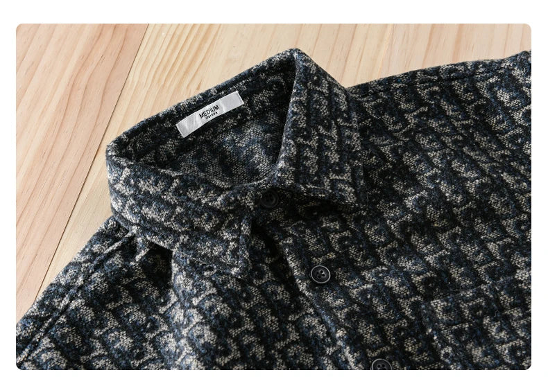 Shirt Autumn Boutique Men's Fashion Slim-fit Gentleman Work Business Everything Youth Trend British Style Long-sleeved Shirt